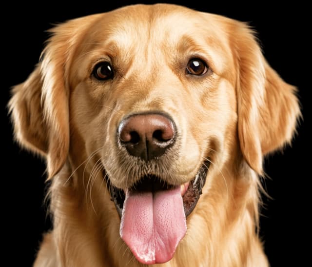 Happy golden retriever