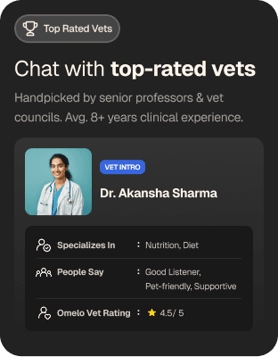 Omelo health timeline and vet connect feature
